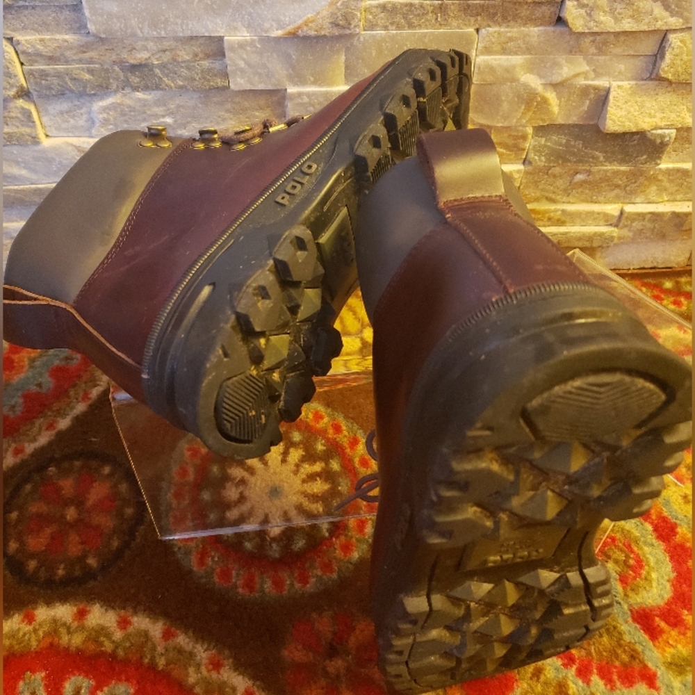 Polo Ralph Brown Lauren Hainsworth boots size 8 Men's - Picture 2 of 5